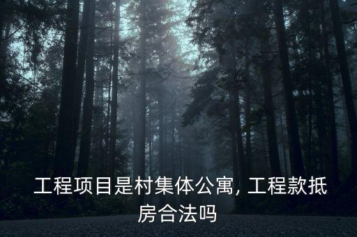  工程項目是村集體公寓, 工程款抵房合法嗎