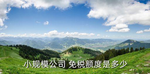  小規(guī)模公司 免稅額度是多少