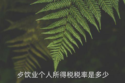  歺飲業(yè)個(gè)人所得稅稅率是多少
