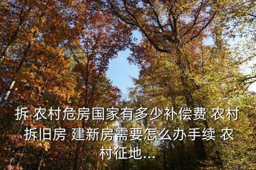 拆 農(nóng)村危房國(guó)家有多少補(bǔ)償費(fèi) 農(nóng)村 拆舊房 建新房需要怎么辦手續(xù) 農(nóng)村征地...