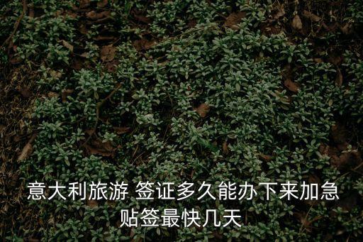  意大利旅游 簽證多久能辦下來(lái)加急貼簽最快幾天