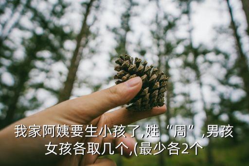 我家阿姨要生小孩了,姓“周”,男孩女孩各取幾個(gè),(最少各2個(gè)