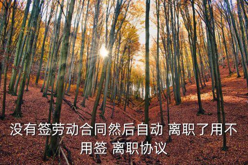 離職協(xié)議書可以不簽嗎,簽了離職補(bǔ)償協(xié)議書不給補(bǔ)償