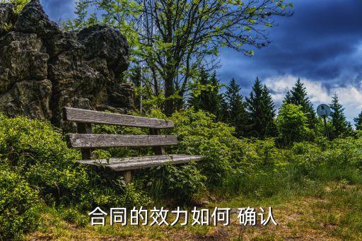  合同的效力如何 確認(rèn)