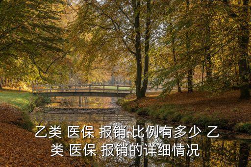 乙類醫(yī)保報銷比例,三甲醫(yī)院乙類醫(yī)保報銷比例