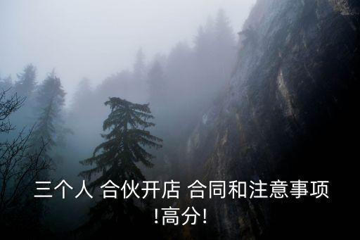 三個(gè)人合伙做生意合同協(xié)議書,出錢和出力怎么合伙做生意