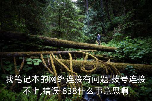 我筆記本的網(wǎng)絡(luò)連接有問題,撥號連接不上,錯誤 638什么事意思啊