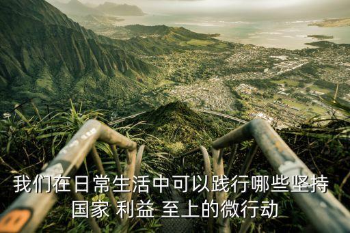 我們在日常生活中可以踐行哪些堅(jiān)持 國家 利益 至上的微行動(dòng)