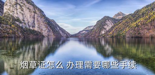 辦理煙草證流程,2023年殘疾人辦理煙草證流程