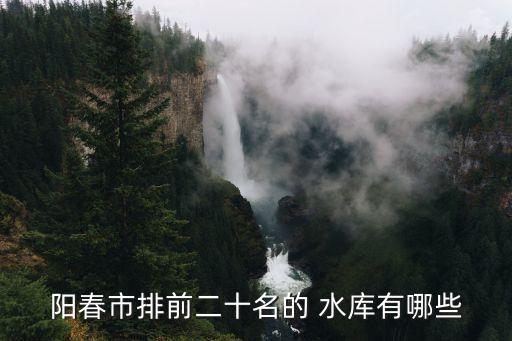 陽春市排前二十名的 水庫有哪些