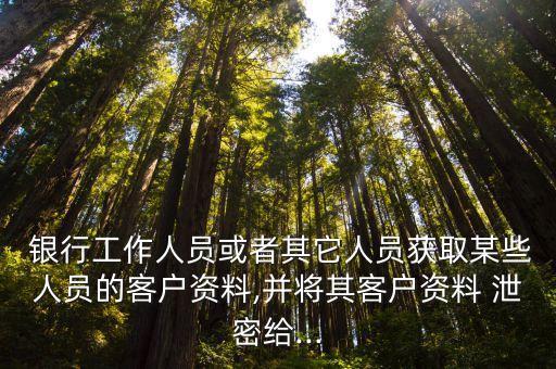 銀行泄密
