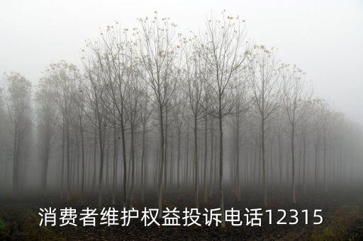 消費者維護權益投訴電話12315