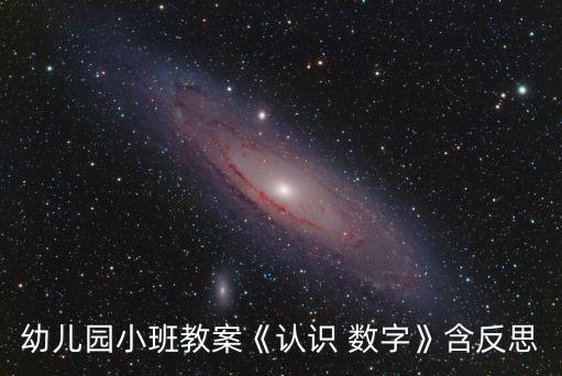 幼兒園小班教案《認識 數字》含反思