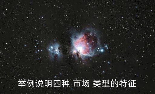 市場(chǎng)類型,比較四種市場(chǎng)類型