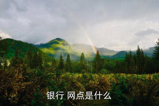 銀行 網(wǎng)點是什么