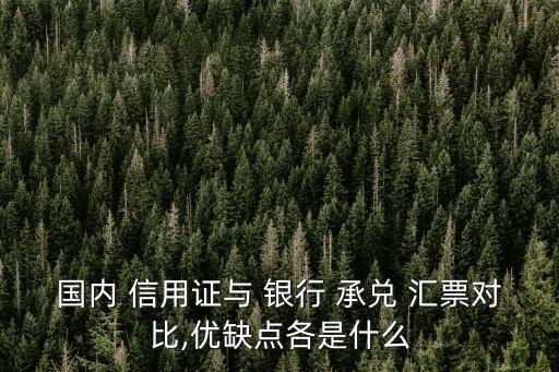 國內(nèi) 信用證與 銀行 承兌 匯票對比,優(yōu)缺點各是什么