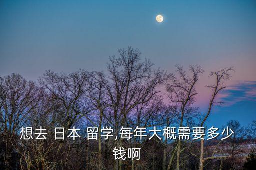 想去 日本 留學(xué),每年大概需要多少錢啊