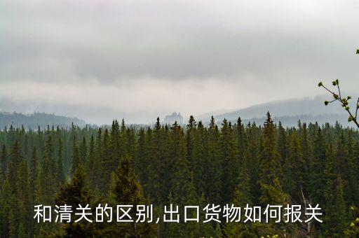 報關和清關的區(qū)別,出口貨物如何報關