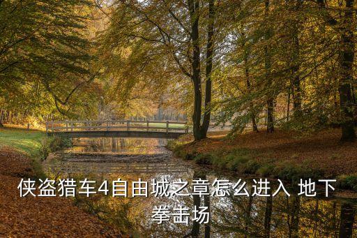 俠盜獵車(chē)4自由城之章怎么進(jìn)入 地下 拳擊場(chǎng)