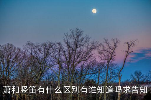 蕭和,簫和笛子有啥區(qū)別