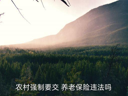 農(nóng)村強(qiáng)制要交 養(yǎng)老保險(xiǎn)違法嗎