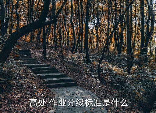  高處 作業(yè)分級(jí)標(biāo)準(zhǔn)是什么