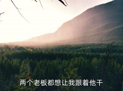 兩個老板都想讓我跟著他干