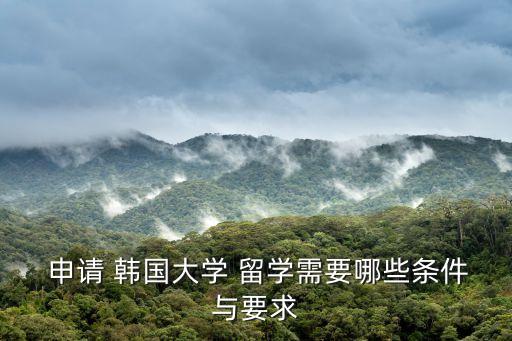 申請韓國留學,大專生怎么申請韓國留學