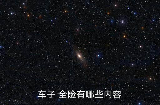 車子 全險有哪些內容