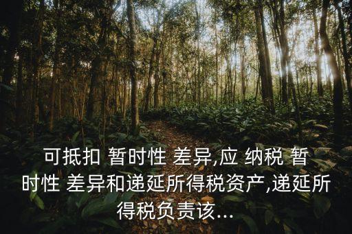應(yīng)納稅暫時(shí)性差異