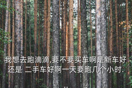 二手車能跑滴滴嗎,私家車干點(diǎn)什么掙錢
