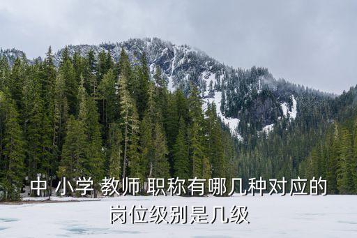 小學教師職稱