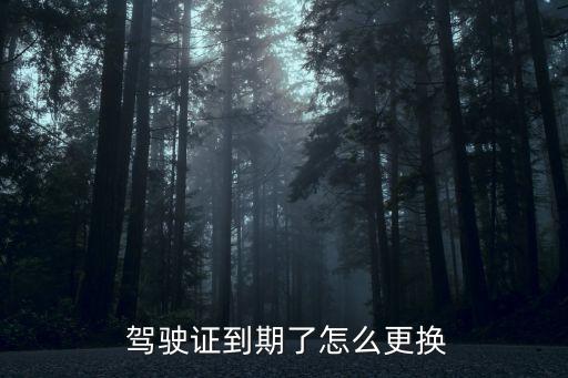  駕駛證到期了怎么更換