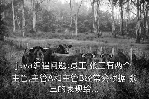 java編程問題:員工 張三有兩個主管,主管A和主管B經(jīng)常會根據(jù) 張三的表現(xiàn)給...
