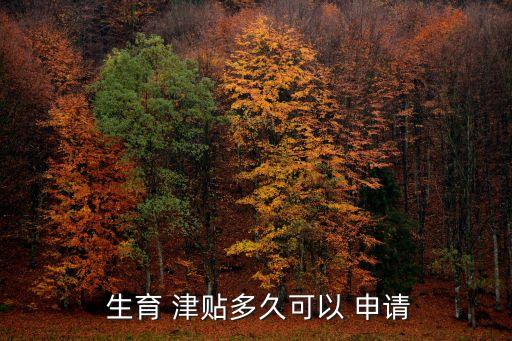  生育 津貼多久可以 申請(qǐng)