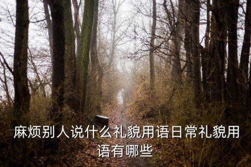 麻煩別人用
