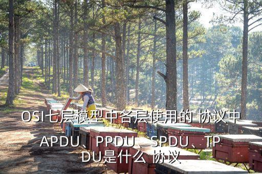 OSI七層模型中各層使用的 協(xié)議中APDU、PPDU、SPDU、TPDU是什么 協(xié)議