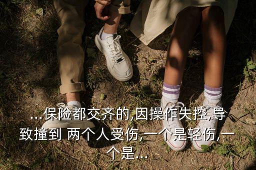 ...保險都交齊的,因操作失控,導(dǎo)致撞到 兩個人受傷,一個是輕傷,一個是...