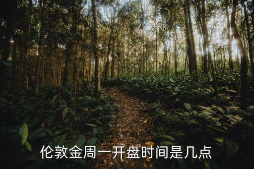 倫敦金周一開盤時(shí)間是幾點(diǎn)