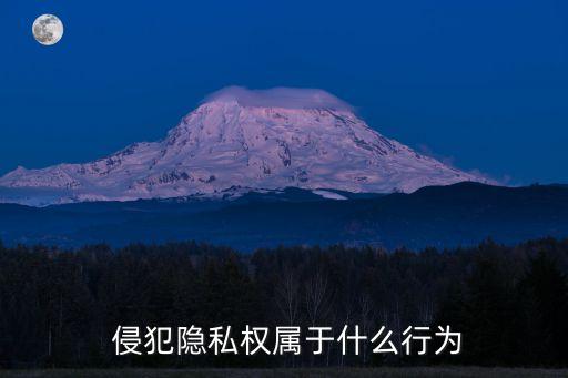  侵犯隱私權(quán)屬于什么行為