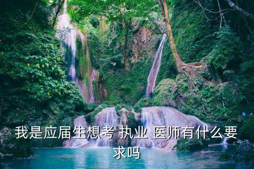 我是應(yīng)屆生想考 執(zhí)業(yè) 醫(yī)師有什么要求嗎