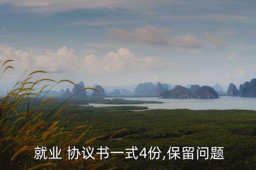  就業(yè) 協(xié)議書一式4份,保留問題