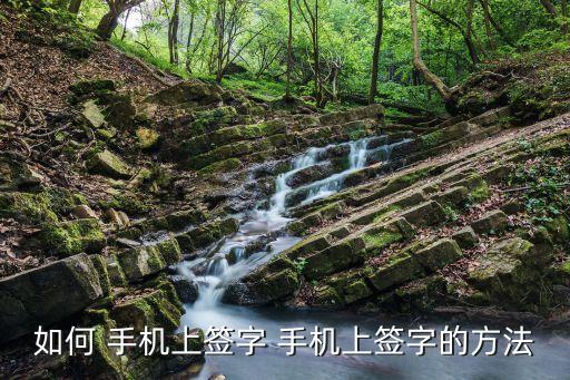怎么在手機(jī)上電子簽名,手機(jī)簽字軟件