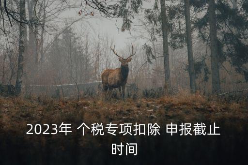 個稅申報時間,2023年度個稅申報時間