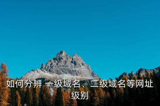 如何分辨 一級域名、二級域名等網(wǎng)址級別