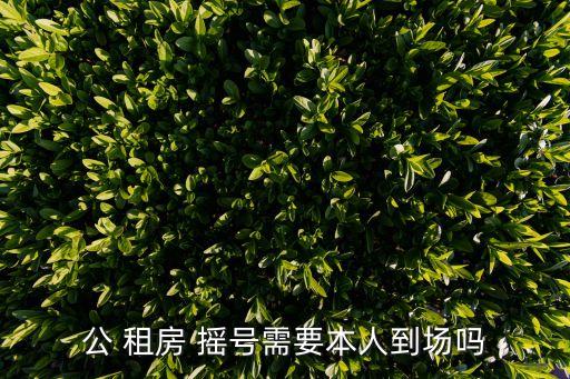 公租房搖號(hào)
