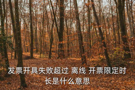 離線開票時間超限怎么處理,稅務咨詢在線人工服務