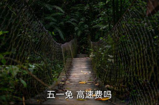 五一免 高速費(fèi)嗎