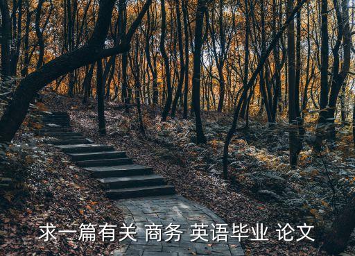 求一篇有關(guān) 商務(wù) 英語畢業(yè) 論文