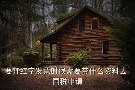 要開紅字發(fā)票時候需要帶什么資料去 國稅申請